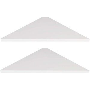 Corner Mounting Shelf Set of 2 – Easy to Install Floating Wall Shelves with Wood